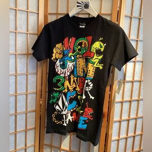 Vintage Volcom "Embrace Change" Monster Word Art Graphic Tee Men's Size Small